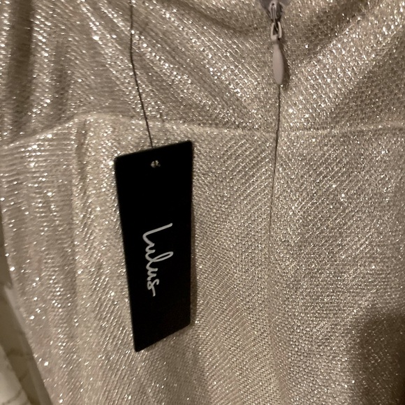 Lulus Silver Sparkly Sleeveless Mini Dress - Picture 4 of 4